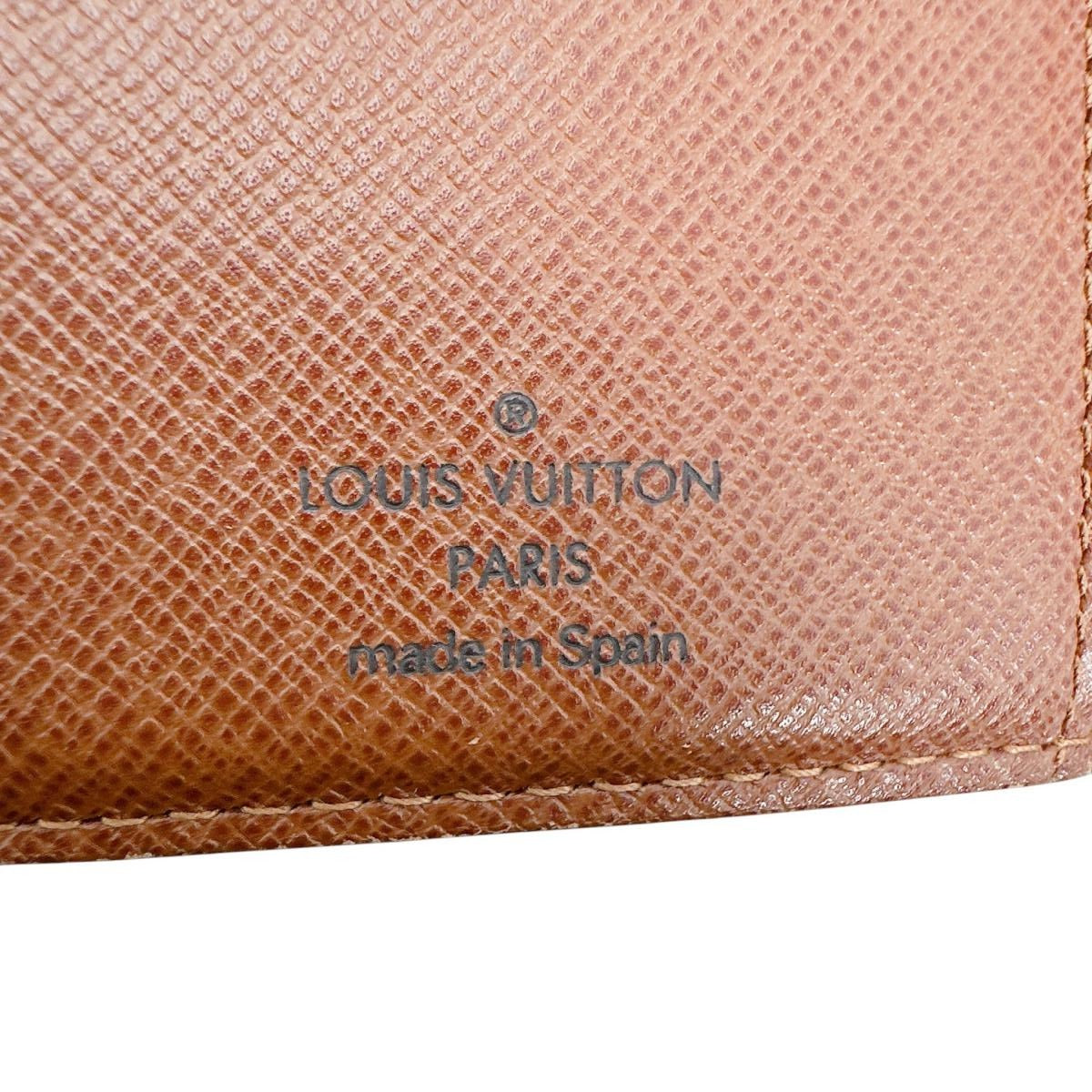 ルイヴィトン LOUIS VUITTON 二つ折り財布
 カード用ポケット付がま口財布 モノグラム ポルト モネ・ビエ ヴィエノア モノグラムキャンバス M61663 ブラウン LV
 【SS】
 【中古】