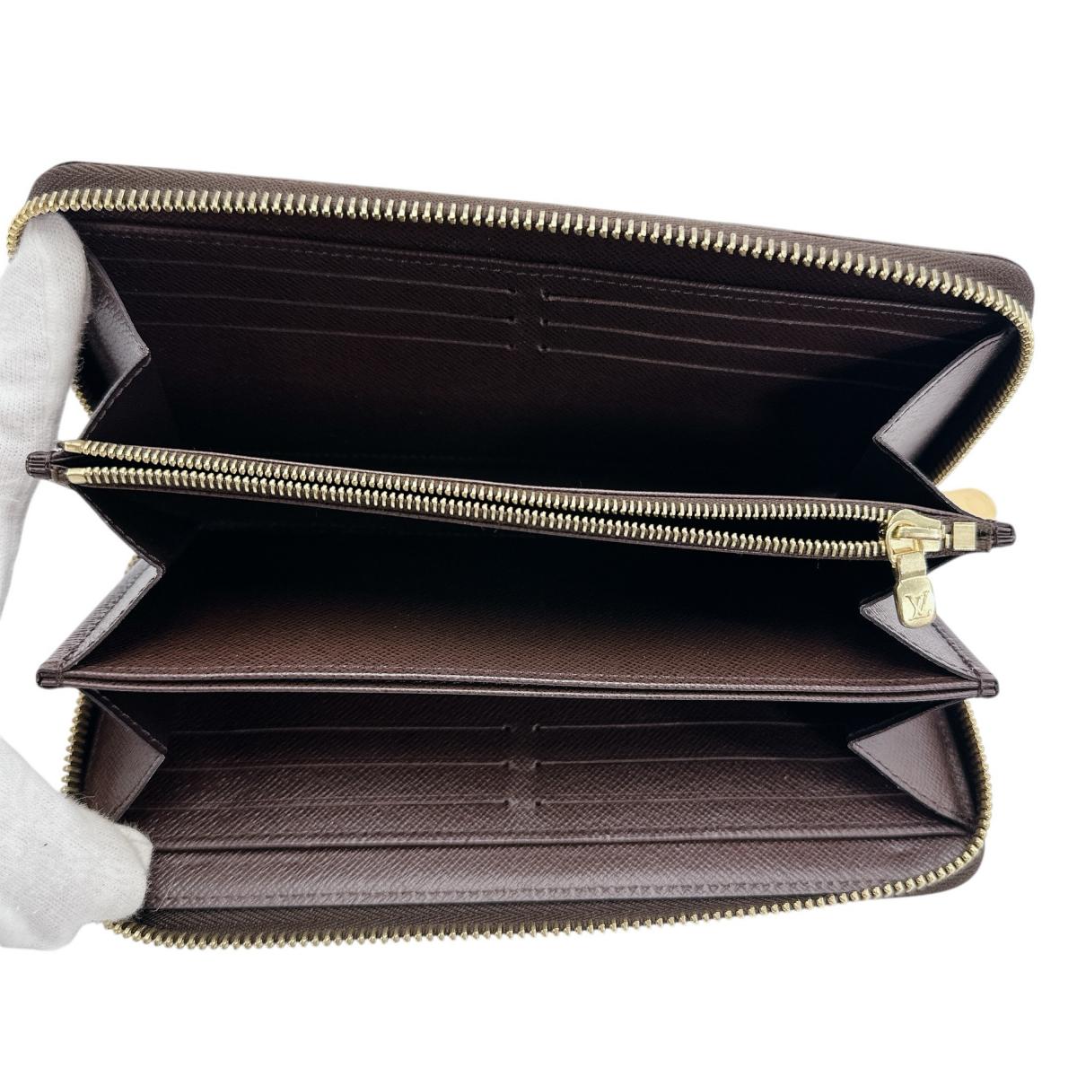 ルイヴィトン LOUIS VUITTON 長財布
 長財布 ダミエ ジッピーウォレット ダミエキャンバス N41661 ブラウン LV
 【SS】
 【中古】