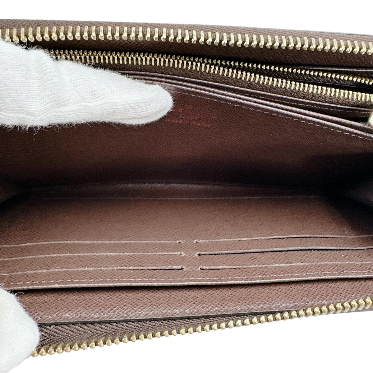 ルイヴィトン LOUIS VUITTON 長財布
 長財布 ダミエ ジッピーウォレット ダミエキャンバス N41661 ブラウン LV
 【SS】
 【中古】