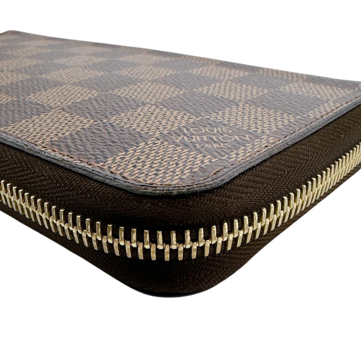 ルイヴィトン LOUIS VUITTON 長財布
 長財布 ダミエ ジッピーウォレット ダミエキャンバス N41661 ブラウン LV
 【SS】
 【中古】