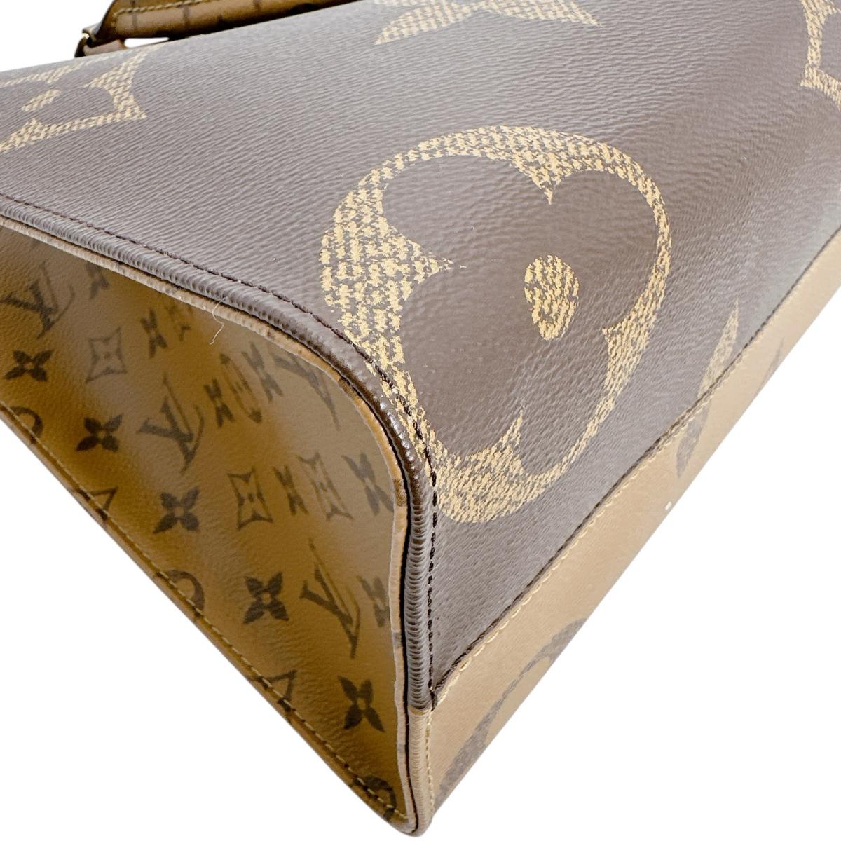 ルイヴィトン LOUIS VUITTON トートバッグ
 ハンドバッグ モノグラム・ジャイアントリバース オンザゴーMM モノグラムキャンバス M45321 ブラウン LV
 【SS】
 【中古】