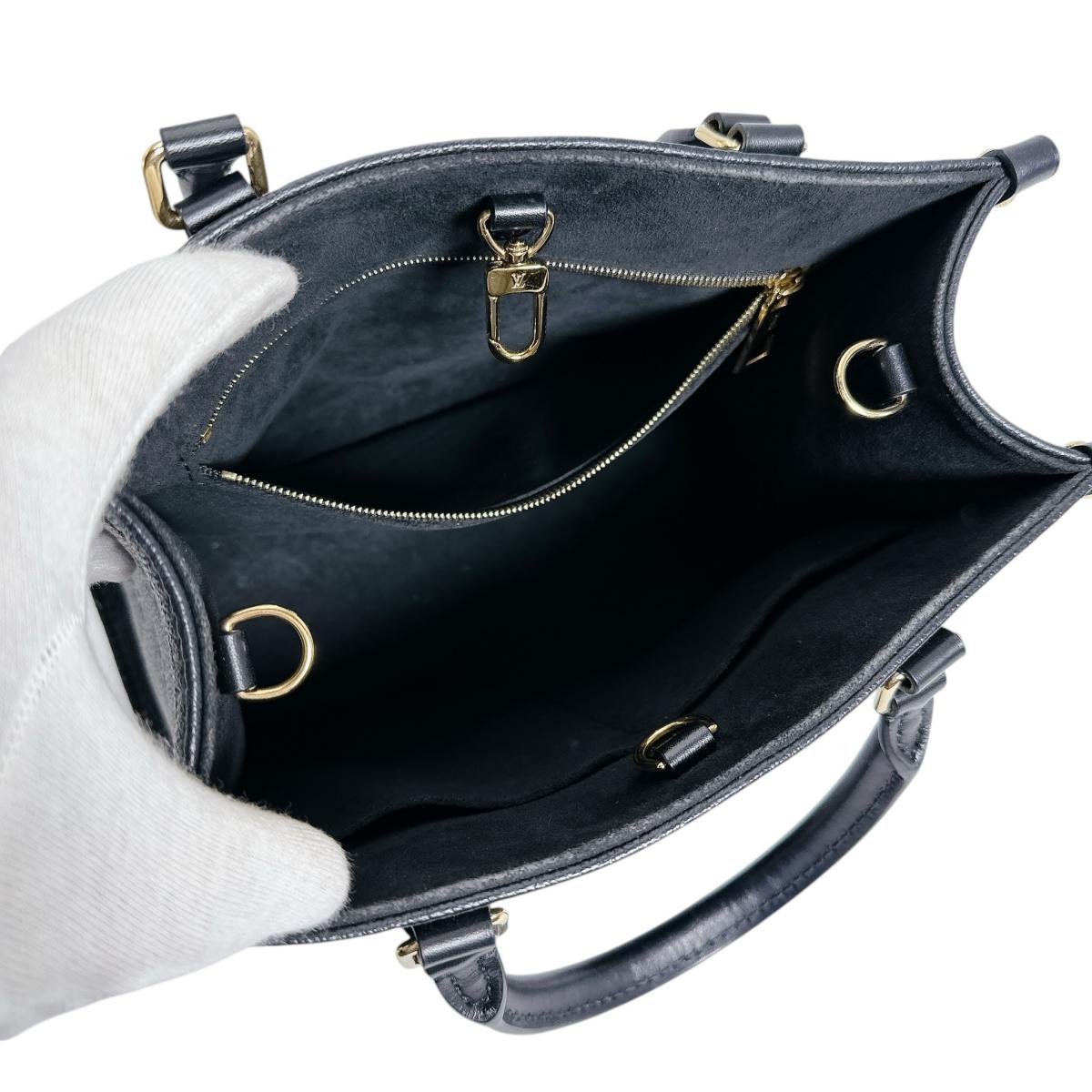 ルイヴィトン LOUIS VUITTON トートバッグ
 ハンドバッグ モノグラムアンプラント オンザゴーPM モノグラムアンプラント M45653 ノワール LV
 【SS】
 【中古】