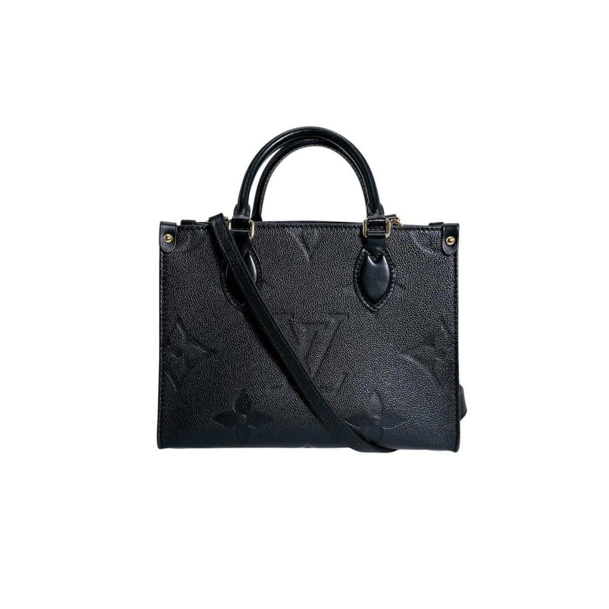 ルイヴィトン LOUIS VUITTON トートバッグ
 ハンドバッグ モノグラムアンプラント オンザゴーPM モノグラムアンプラント M45653 ノワール LV
 【SS】
 【中古】