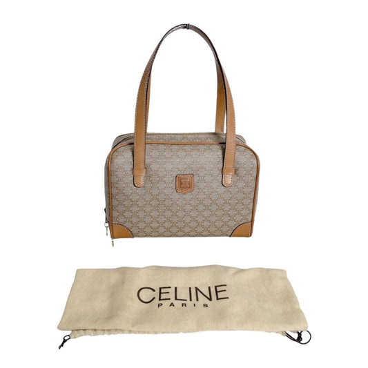 セリーヌ CELINE ハンドバッグ
 ミニバッグ トリオンフ マカダム PVC ブラウン 【SS】
 【中古】