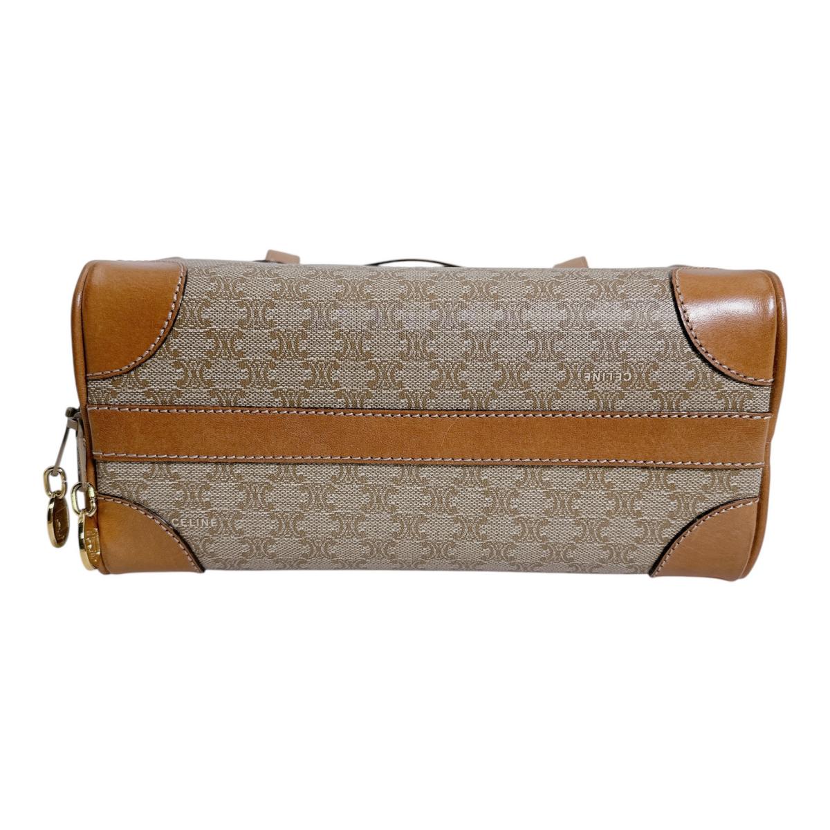 セリーヌ CELINE ハンドバッグ
 ミニバッグ トリオンフ マカダム PVC ブラウン 【SS】
 【中古】