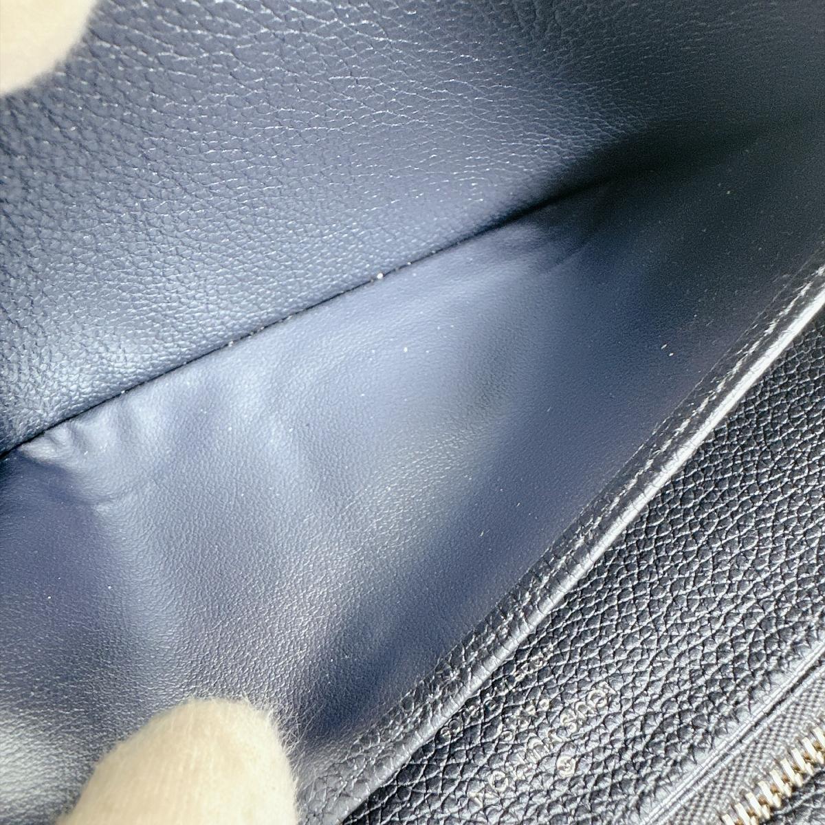 ルイヴィトン LOUIS VUITTON 長財布
 ラウンドファスナー モノグラム ジッピーウォレット モノグラムアンプラント M80958 ネイビーブルー LV
 【SS】
 【中古】