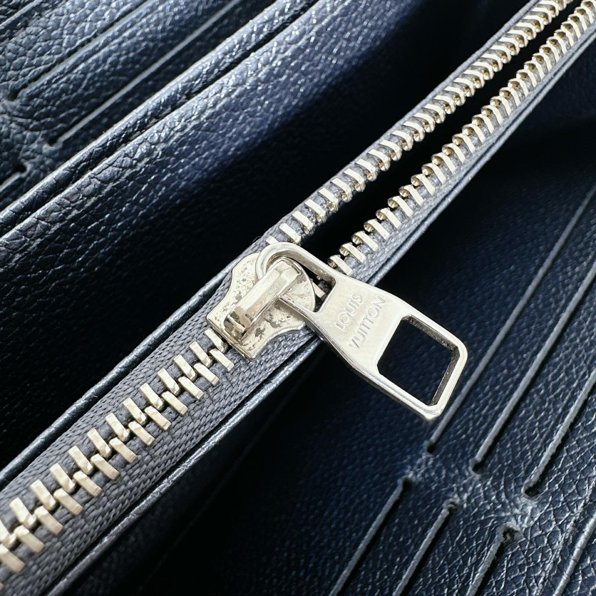 ルイヴィトン LOUIS VUITTON 長財布
 ラウンドファスナー モノグラム ジッピーウォレット モノグラムアンプラント M80958 ネイビーブルー LV
 【SS】
 【中古】