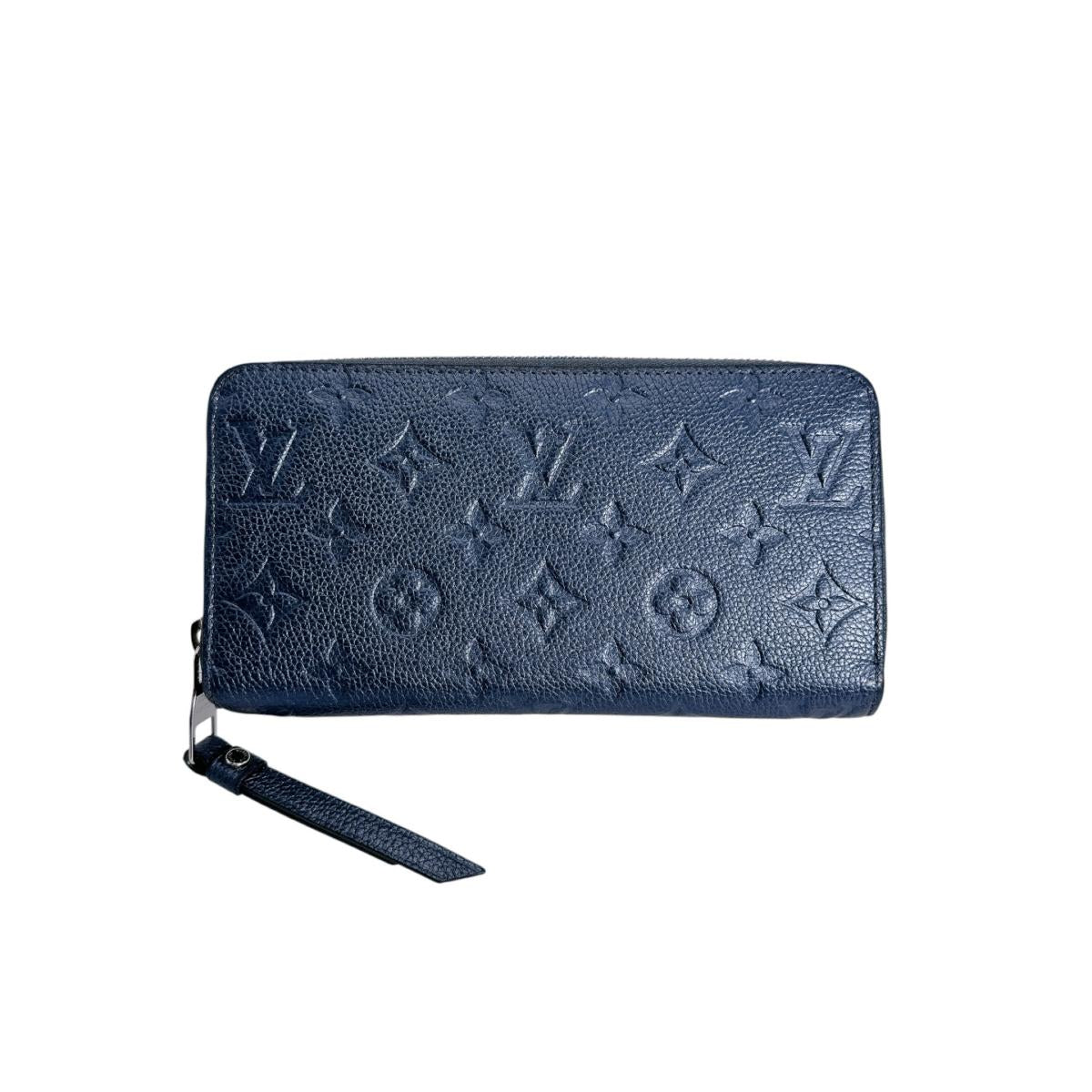ルイヴィトン LOUIS VUITTON 長財布
 ラウンドファスナー モノグラム ジッピーウォレット モノグラムアンプラント M80958 ネイビーブルー LV
 【SS】
 【中古】
