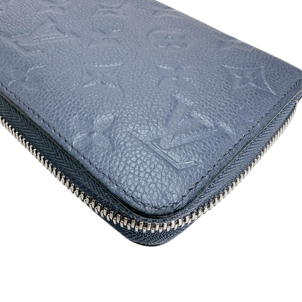 ルイヴィトン LOUIS VUITTON 長財布
 ラウンドファスナー モノグラム ジッピーウォレット モノグラムアンプラント M80958 ネイビーブルー LV
 【SS】
 【中古】