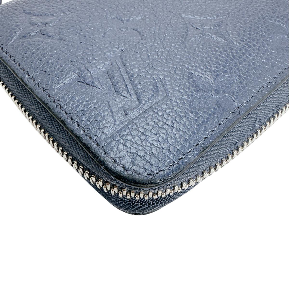 ルイヴィトン LOUIS VUITTON 長財布
 ラウンドファスナー モノグラム ジッピーウォレット モノグラムアンプラント M80958 ネイビーブルー LV
 【SS】
 【中古】