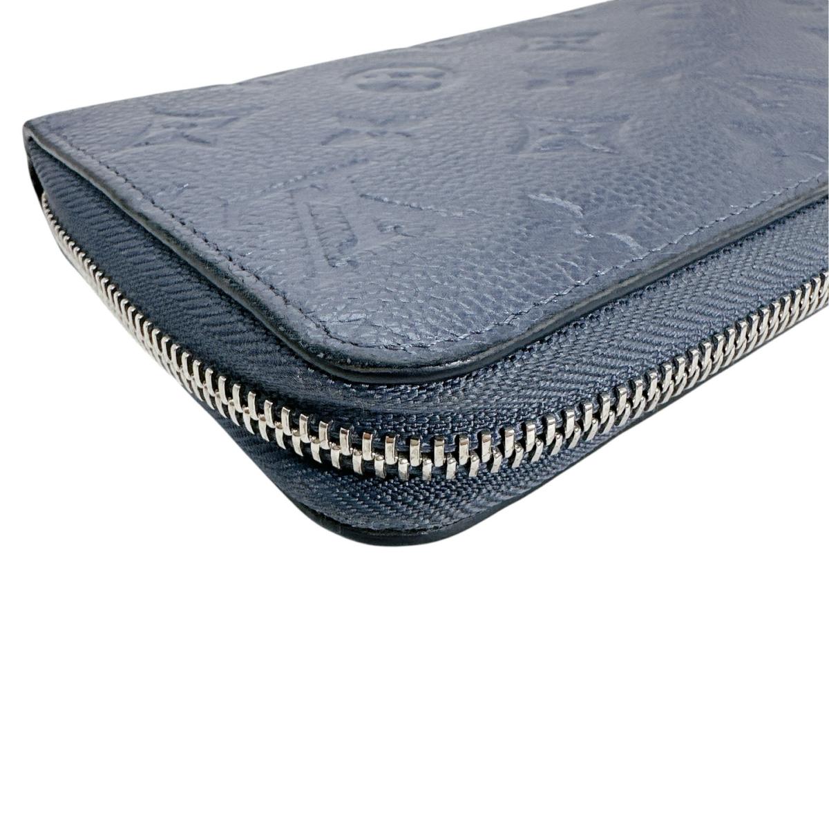 ルイヴィトン LOUIS VUITTON 長財布
 ラウンドファスナー モノグラム ジッピーウォレット モノグラムアンプラント M80958 ネイビーブルー LV
 【SS】
 【中古】