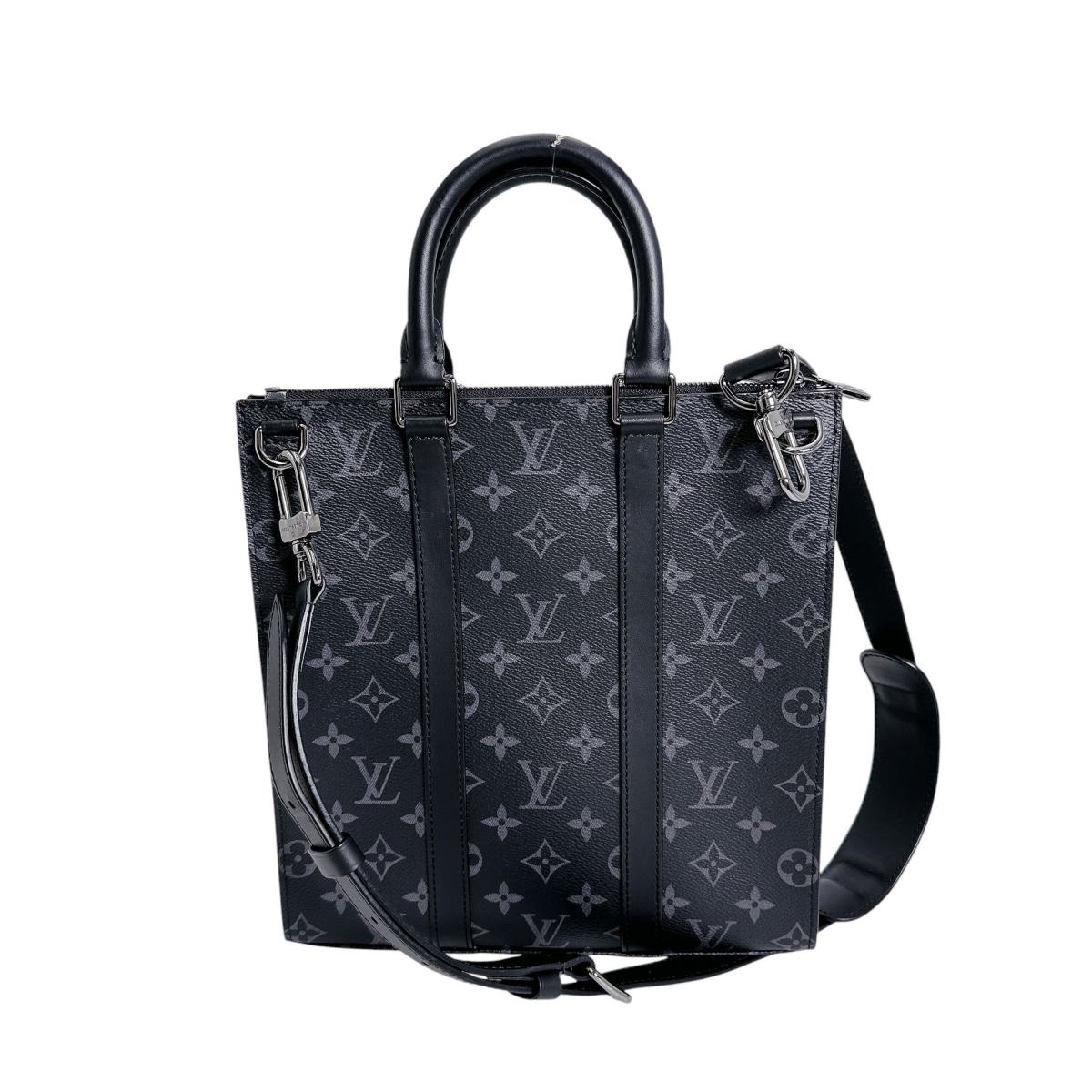 ルイヴィトン LOUIS VUITTON トートバッグ
 ショルダーバッグ モノグラム・エクリプス サックプラ・クロス モノグラムキャンバス M46098 ブラック LV
 【SS】
 【中古】