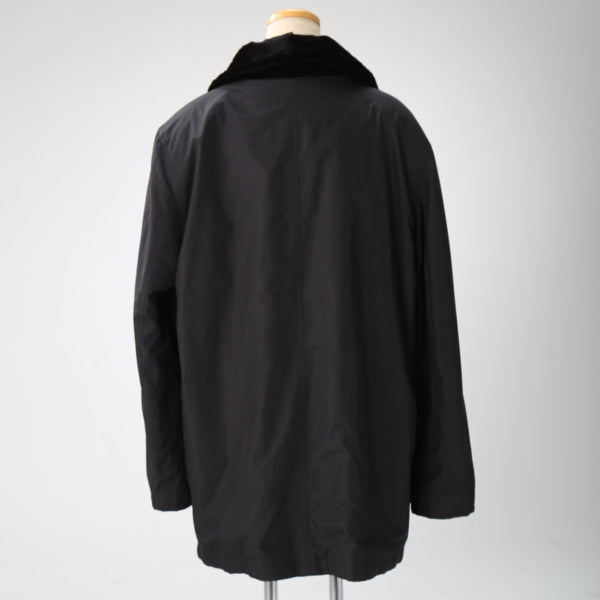 ファーコート Fur Court その他アウター
 シェアードミンク 毛皮 コート リバーシブル シェアードミンク ブラック 【H】
 【中古】