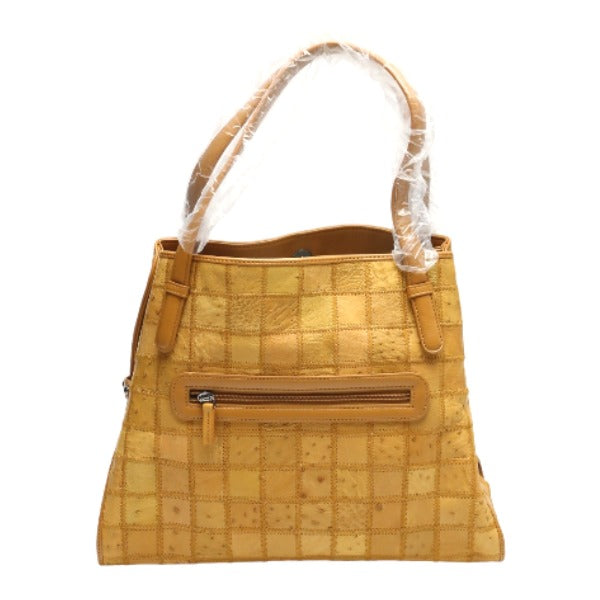 Ostrich handbag
 Patchwork CHESTNUT Chestnut Ostrich LB4058 Camel [SS] 