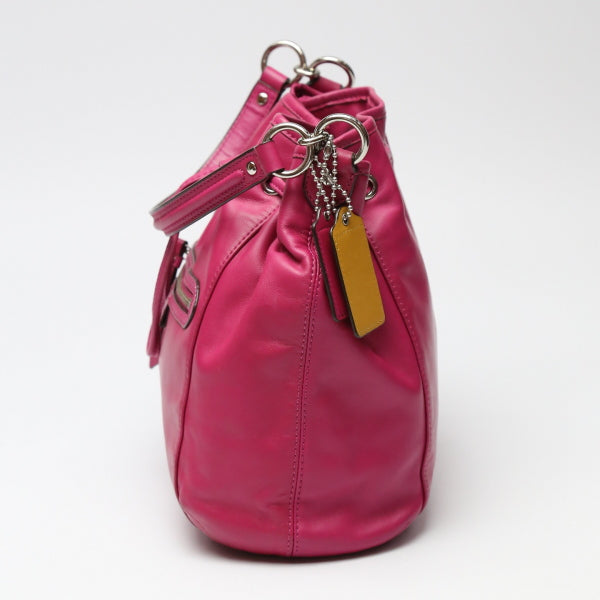 コーチ COACH ショルダーバッグ
 巾着 カーフ 2WAY レザー F25661 ピンク 【SS】
 【中古】