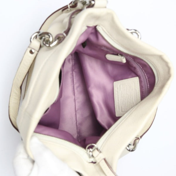 コーチ COACH ショルダーバッグ
 2WAY ハンドバッグ ショルダーバッグ レザー レザー F17165 クリーム 【SS】
 【中古】