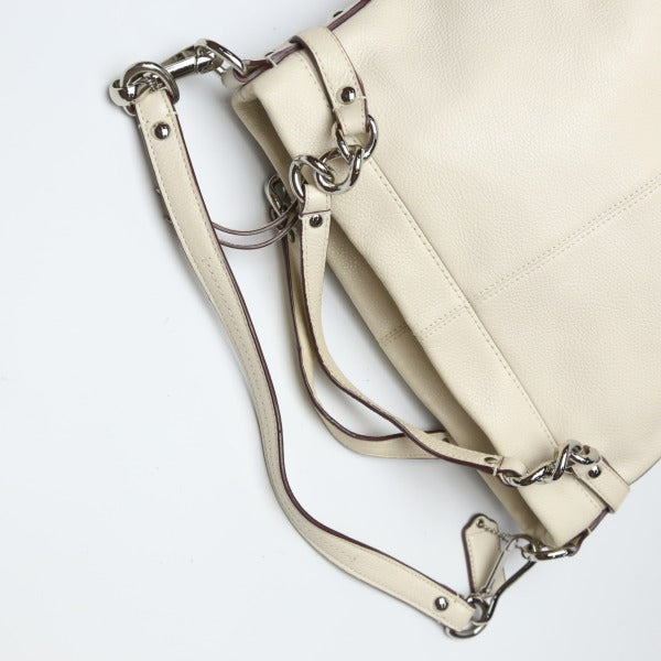 コーチ COACH ショルダーバッグ
 2WAY ハンドバッグ ショルダーバッグ レザー レザー F17165 クリーム 【SS】
 【中古】