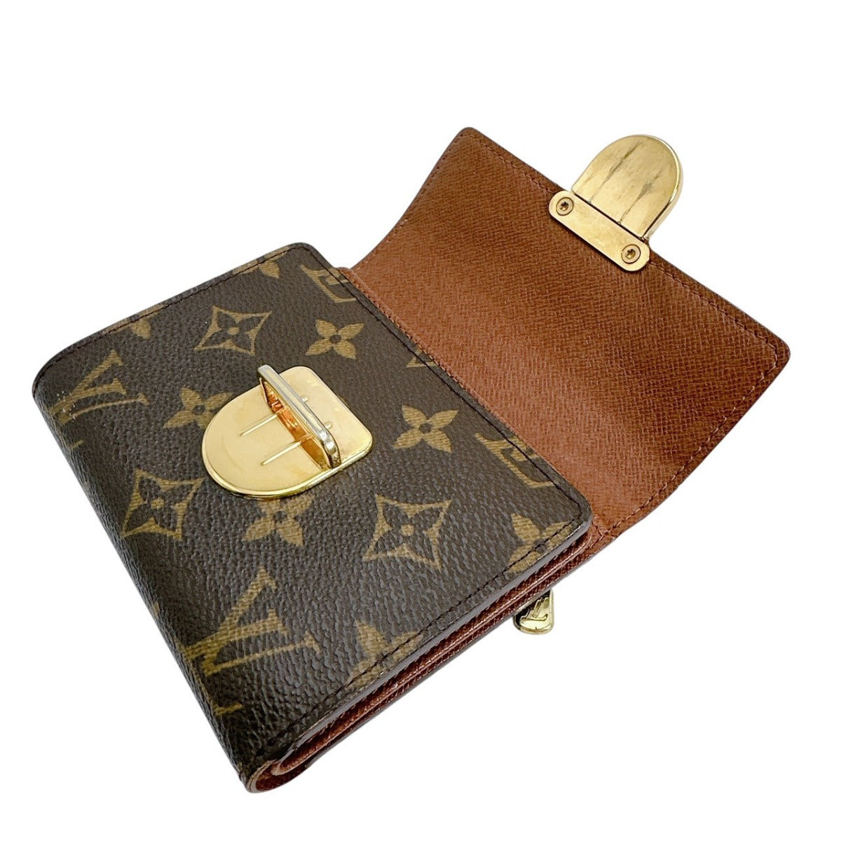 ルイヴィトン LOUIS VUITTON 三つ折り財布
 ポルトフォイユ・コアラ モノグラム 小銭入れ付 モノグラムキャンバス M58013 ブラウン LV
 【SS】
 【中古】