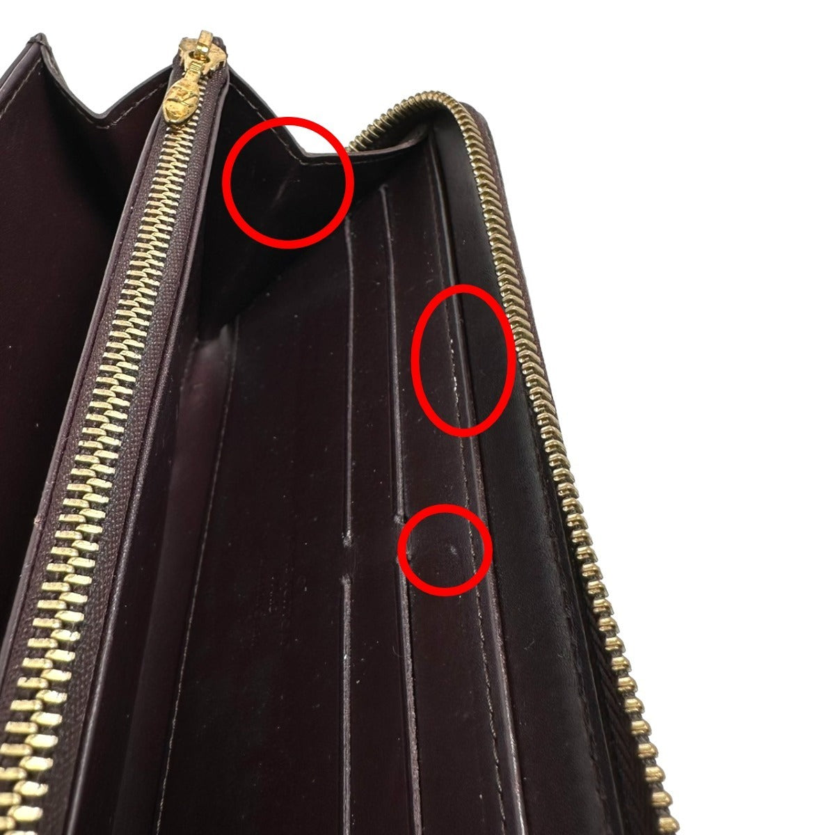 ルイヴィトン LOUIS VUITTON 長財布
 ラウンドファスナー ヴェルニ ジッピーウォレット モノグラムヴェルニ M93522 アマラント LV
 【SS】
 【中古】