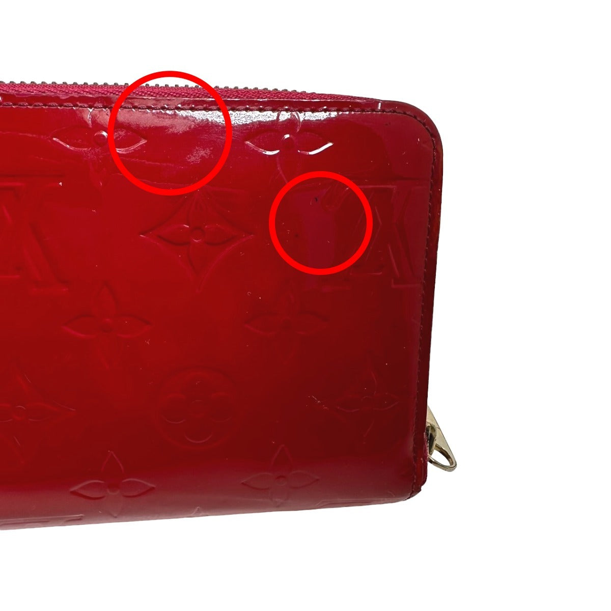 ルイヴィトン LOUIS VUITTON 長財布
 ラウンドファスナー ヴェルニ ジッピーウォレット モノグラムヴェルニ M61379 マゼンタ LV
 【SS】
 【中古】