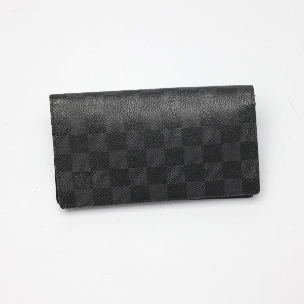 Louis Vuitton LOUIS VUITTON Long Wallet
 Damier Graphite Columbus Wallet Damier Canvas N63116 Damier Graphite LV
 [SS]
 【second hand】 