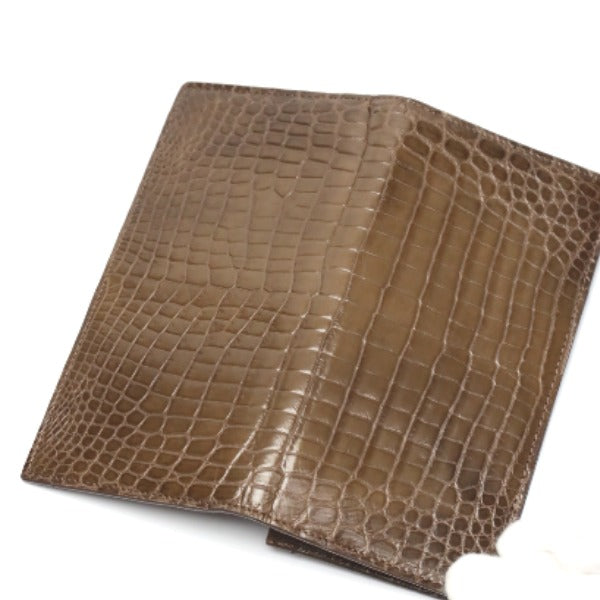 長財布
 クロコ GENUINE CROCODILE SKIN ブラウン 【SS】
 【中古】