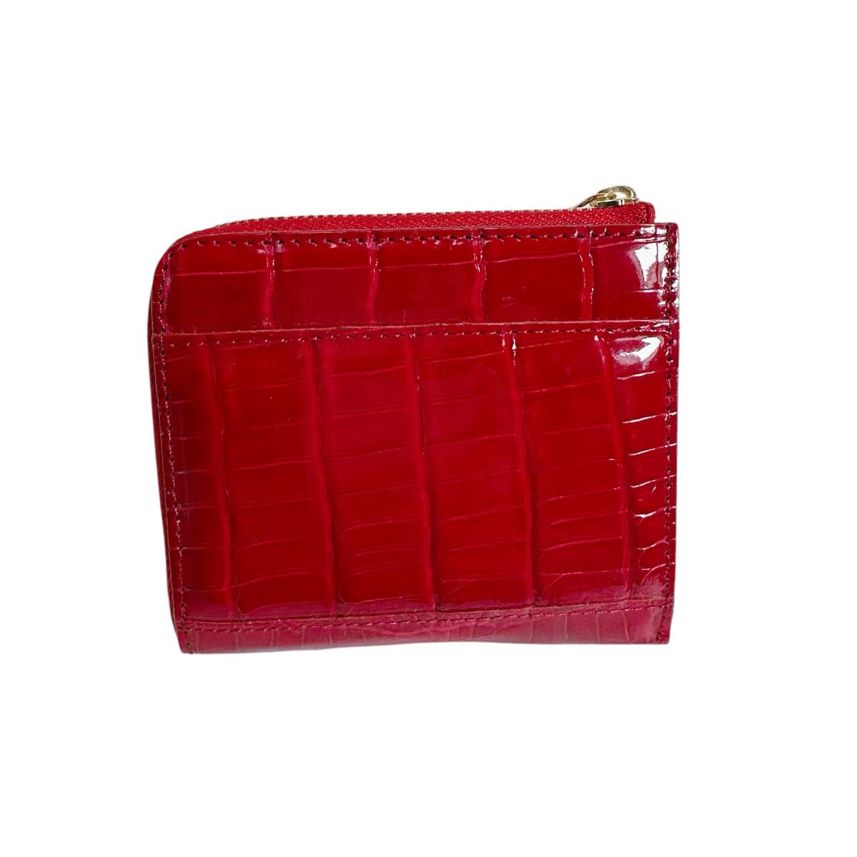 クロコダイル CROCODILE コインケース
 L字小銭入れ HENG LONG クロコダイル KS-606 ルビー 【SS】