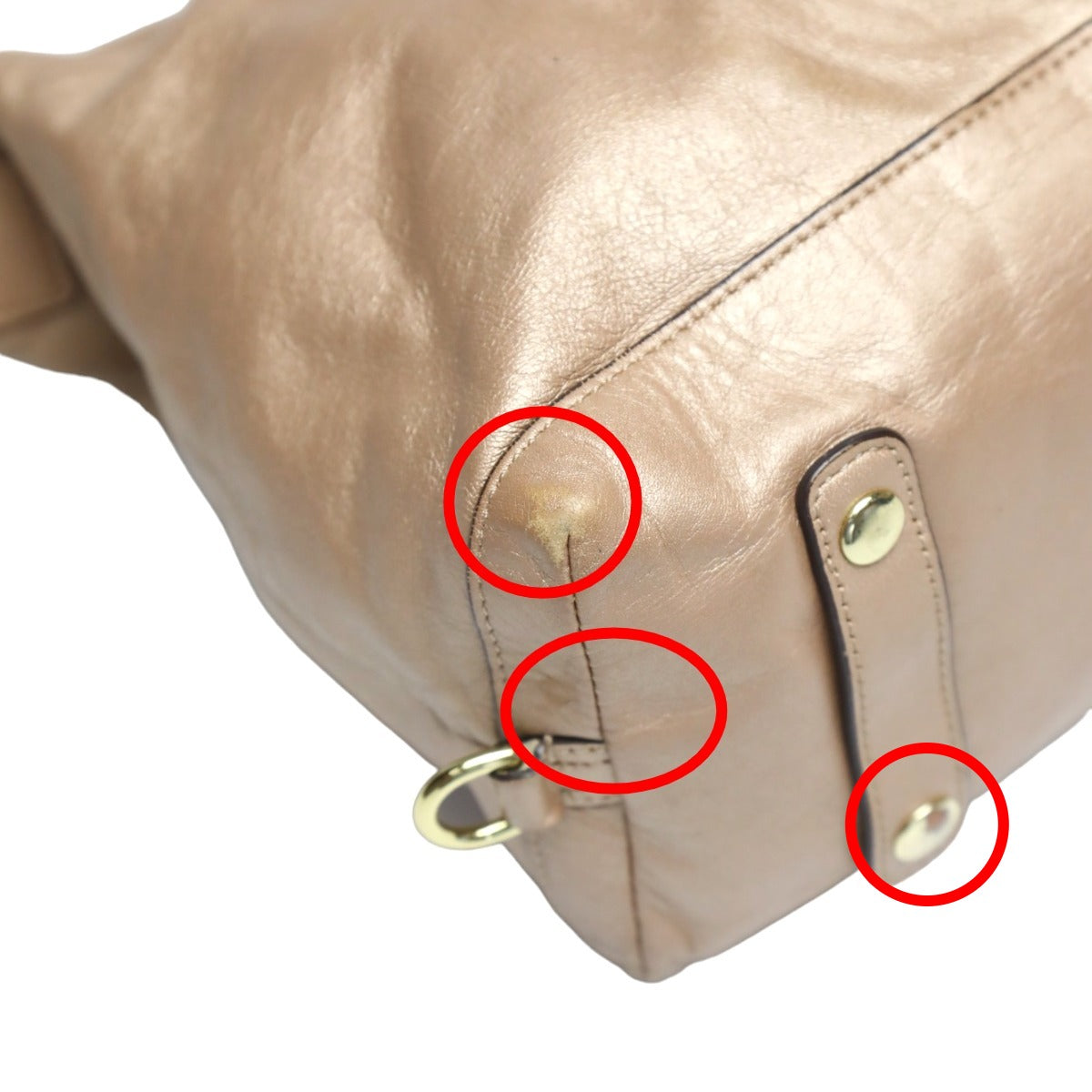 Coach shoulder bag
 Satchel Gathered Leather Ashley Leather F17647 Beige [SS]
 【second hand】 