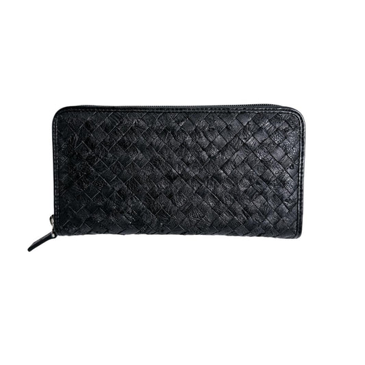 オーストリッチ ostrich 長財布
 メッシュ ラウンドファスナー オーストリッチ 0766MH ブラック 【SS】
