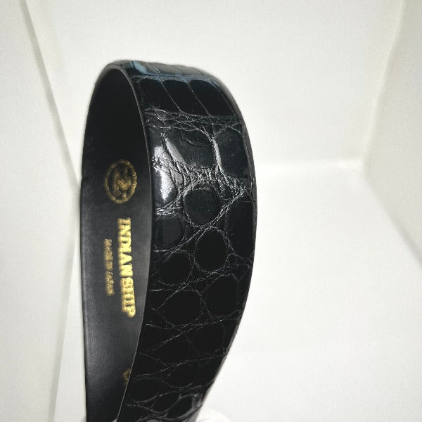 Crocodile Belt
 Made in Japan 35mm Black [SS]
 【second hand】 