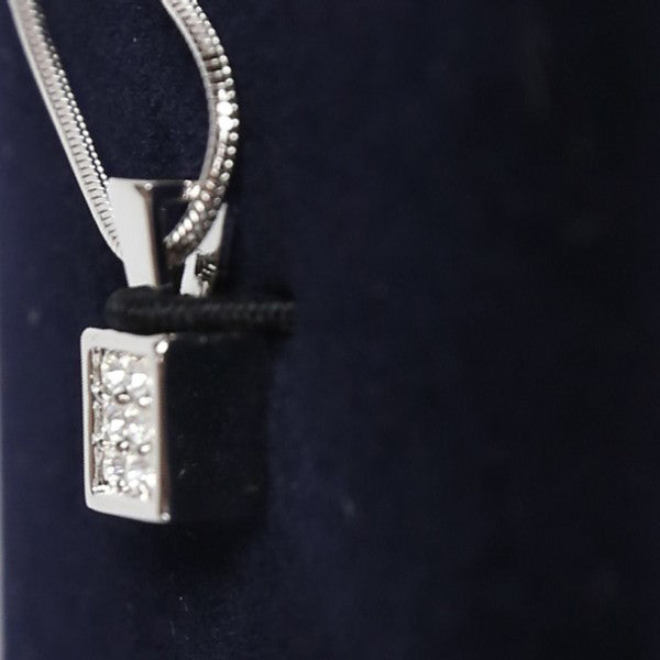 スワロフスキー SWAROVSKI ネックレス
 ラインストーン スクエア型 シルバー×クリスタル 未使用品 Not specified（指定なし） 【SS】
 【中古】