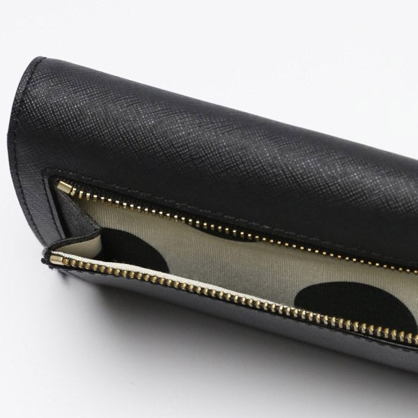 ケイトスペード Kate Spade 長財布
 3つ折り長財布 レザー レザー ブラック 【SS】
 【中古】