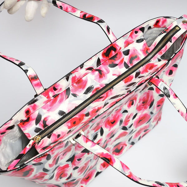 ケイトスペード Kate Spade トートバッグ
 ハンドバッグ 花柄 肩掛け PVC レッド 【SS】
 【中古】