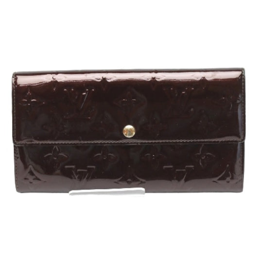ルイヴィトン LOUIS VUITTON 長財布
 2つ折ファスナー付き長財布 ヴェルニ ポルトフォイユサラ モノグラムヴェルニ M93524 アマラント LV
 【SS】
 【中古】