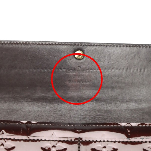 ルイヴィトン LOUIS VUITTON 長財布
 2つ折ファスナー付き長財布 ヴェルニ ポルトフォイユサラ モノグラムヴェルニ M93524 アマラント LV
 【SS】
 【中古】