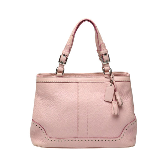 コーチ COACH ハンドバッグ
 ハンドバッグ フリンジ ハンプトンズ レザー 5055 ピンク 【SS】
 【中古】