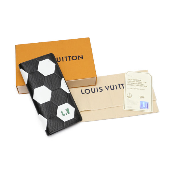 ルイヴィトン LOUIS VUITTON 長財布
 ポルトフォイユ・ブラザ エピ ロシア2018 FIFA エピレザー M63294 ノワール LV
 【中古】