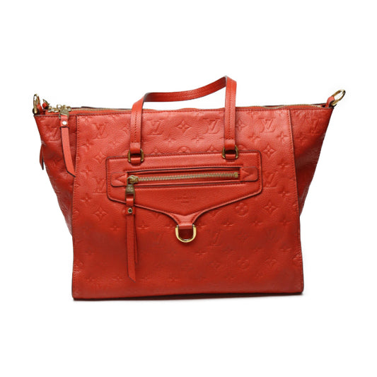 ルイヴィトン LOUIS VUITTON トートバッグ
 バスティーユＭＭ アンプラント モノグラム  モノグラムアンプラント M50048 レッド LV
 【SS】
 【中古】