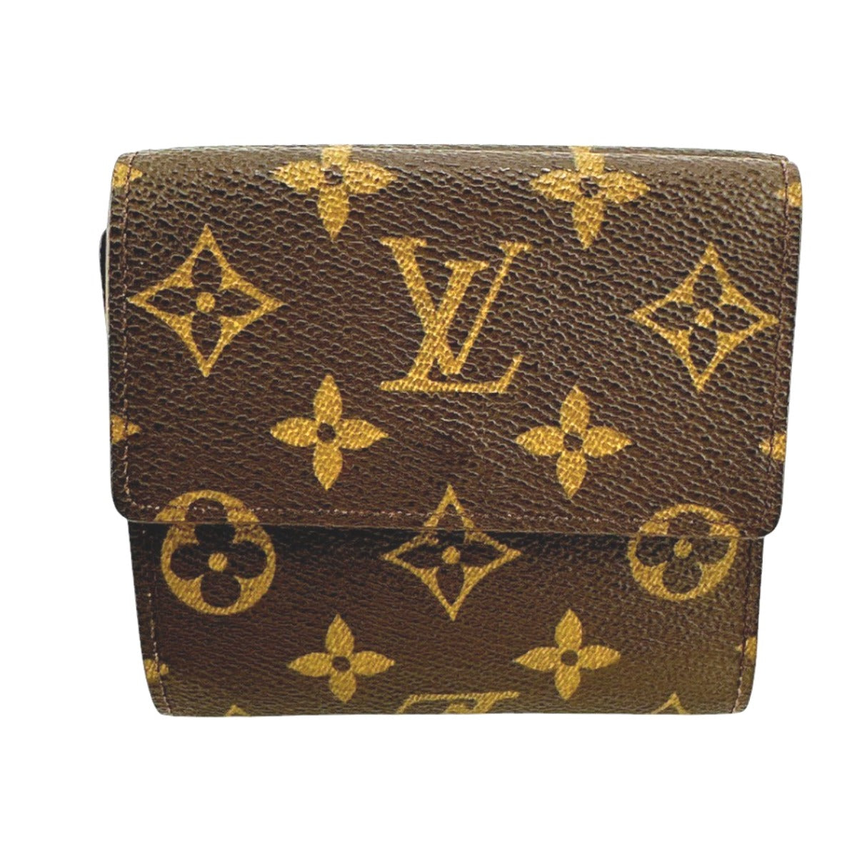 ルイヴィトン LOUIS VUITTON 二つ折り財布
 Wホック財布 モノグラム ポルトフォイユ モノグラムキャンバス M61654 ブラウン LV
 【SS】
 【中古】