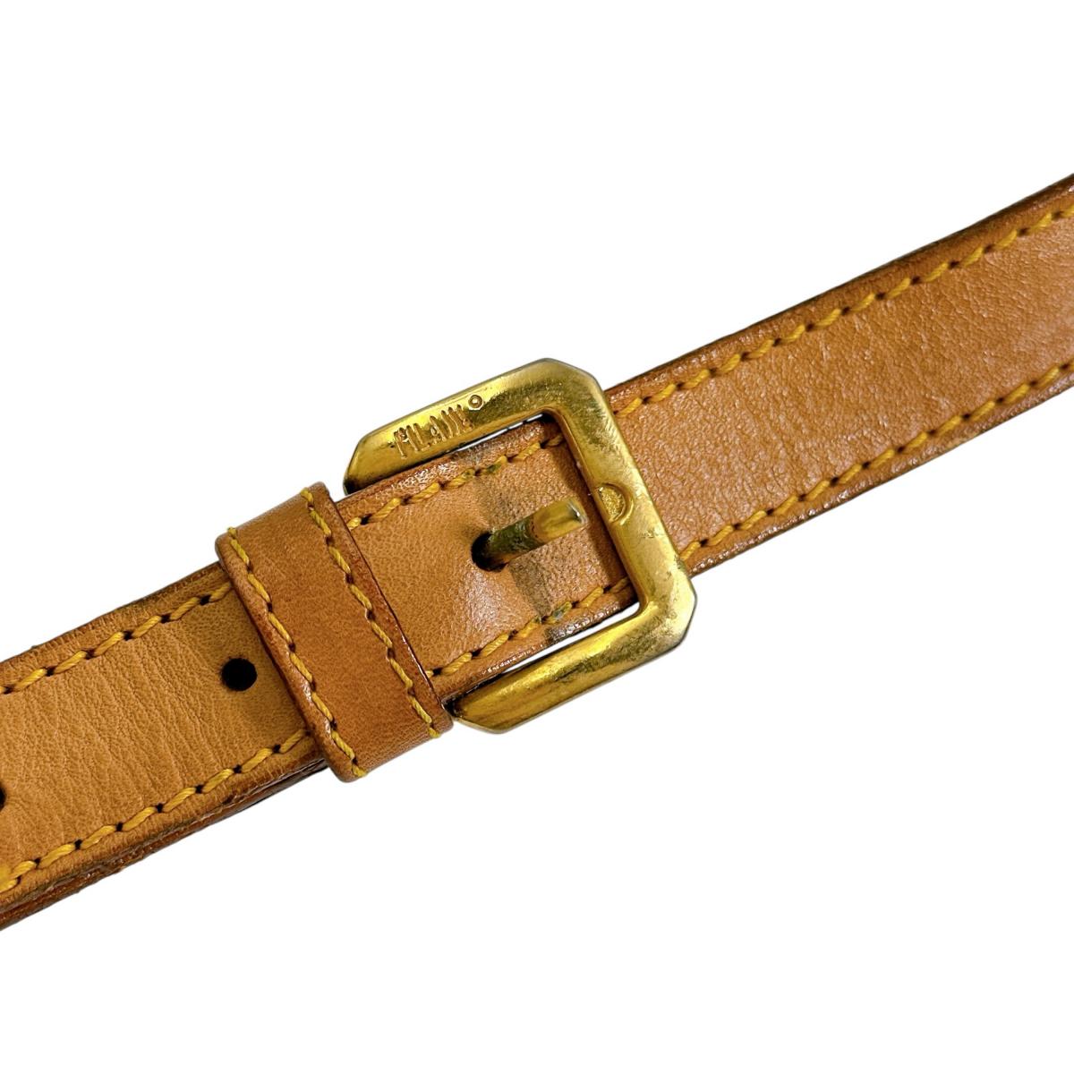 プリマクラッセ PRIMA CLASSE ショルダーバッグ
 Nippon 日本 地図柄 レザー ブラウン 【SS】
 【中古】