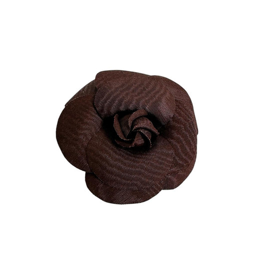 シャネル CHANEL ブローチ
 コサージュ カメリア ポリエステル ブラウン 【SS】
 【中古】