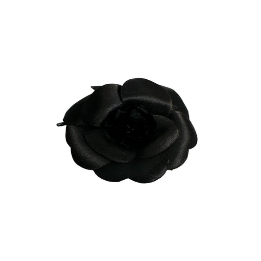 シャネル CHANEL ブローチ
 コサージュ カメリア ナイロン ブラック 【SS】
 【中古】