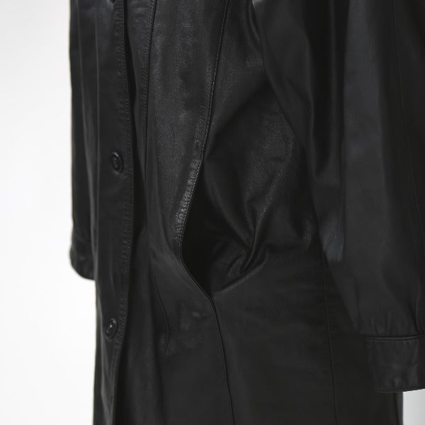 Other outerwear
 Leather coat, leather, free size, black [SS]
 【second hand】 