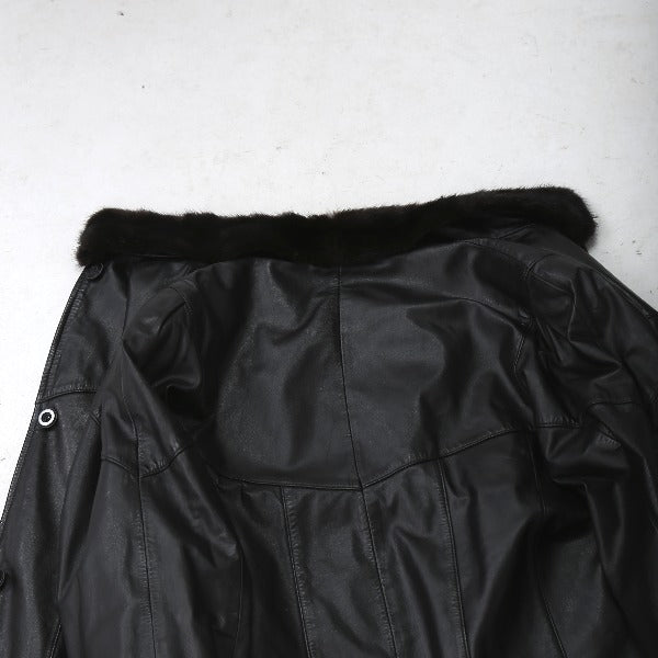 Other outerwear
 Leather coat, leather, free size, black [SS]
 【second hand】 