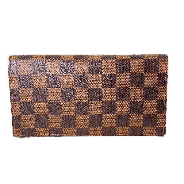 ルイヴィトン LOUIS VUITTON 札入れ
 ポルトフォイユ・ロン ダミエ ダミエキャンバス N62228 ブラウン LV
 【SS】
 【中古】