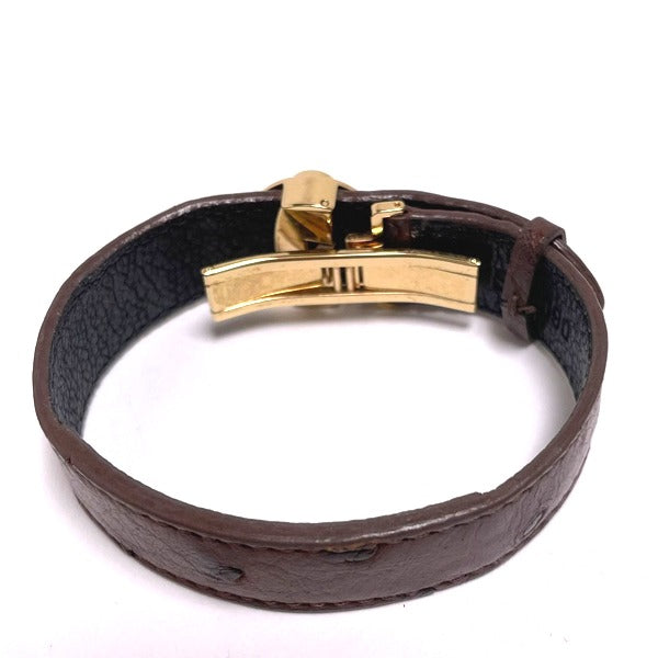 LOUIS VUITTON Bracelets
 Ostrich Good Luck Bracelet M64441 Brown LV
 [SS]
 【second hand】 