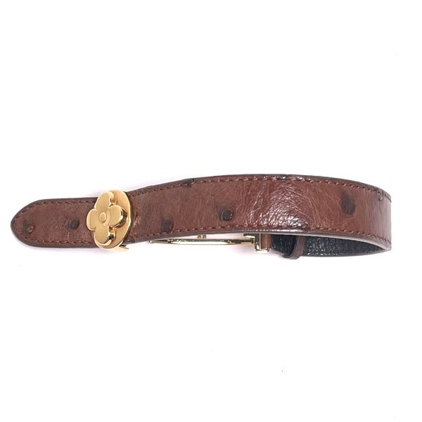 LOUIS VUITTON Bracelets
 Ostrich Good Luck Bracelet M64441 Brown LV
 [SS]
 【second hand】 