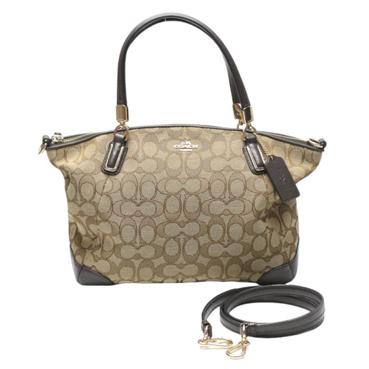 コーチ COACH ショルダーバッグ
  肩掛け シグネチャー ハンドバッグ レザー 33737 ブラウン 【SS】
 【中古】