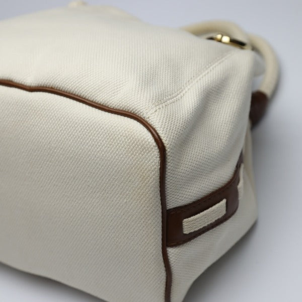 Michael Kors Tote Bag
 Rope bag canvas marine style white x brown [SS]
 【second hand】 