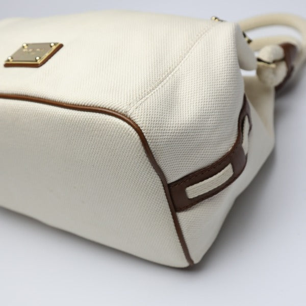 Michael Kors Tote Bag
 Rope bag canvas marine style white x brown [SS]
 【second hand】 